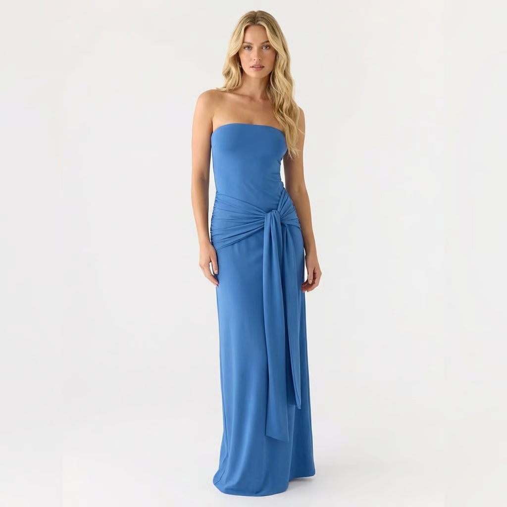 Kaeli Long Dress – Blue