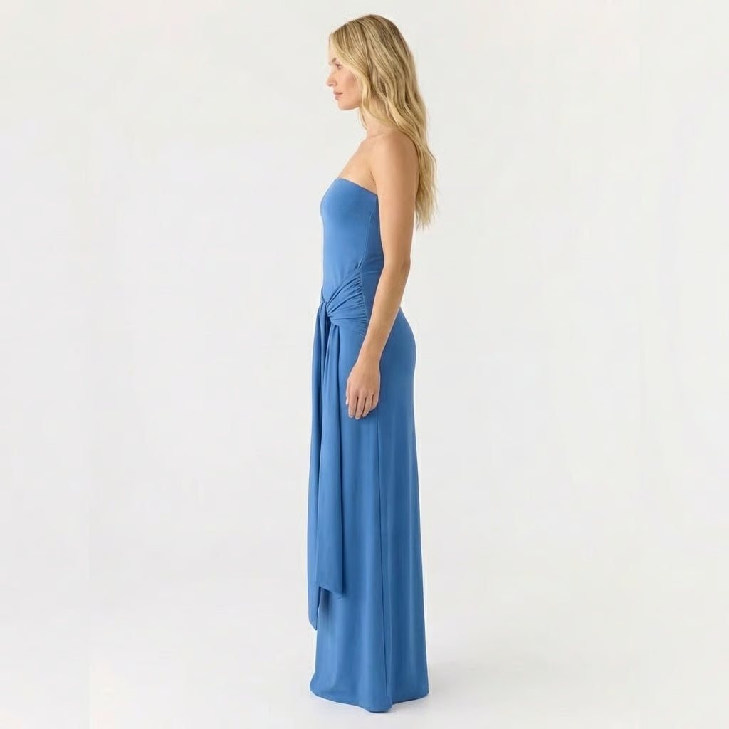 Kaeli Long Dress – Blue