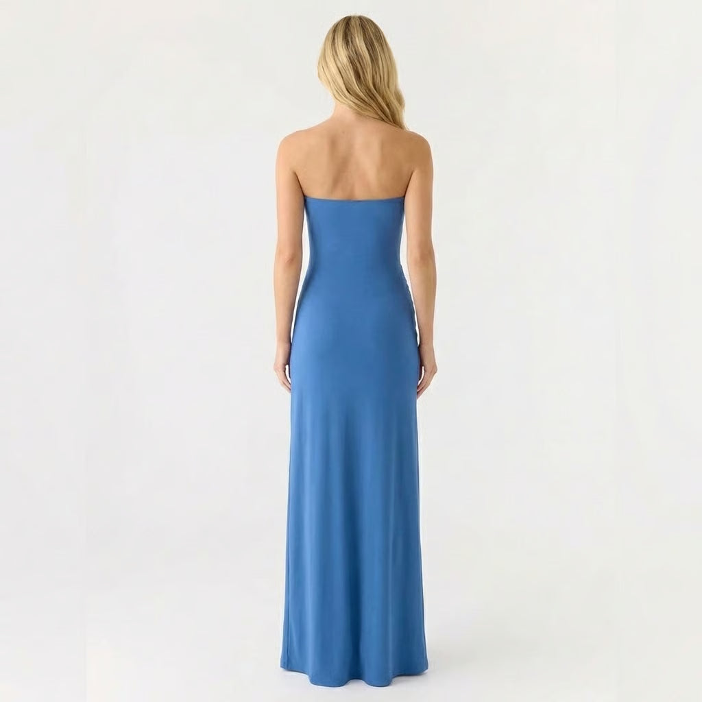 Kaeli Long Dress – Blue