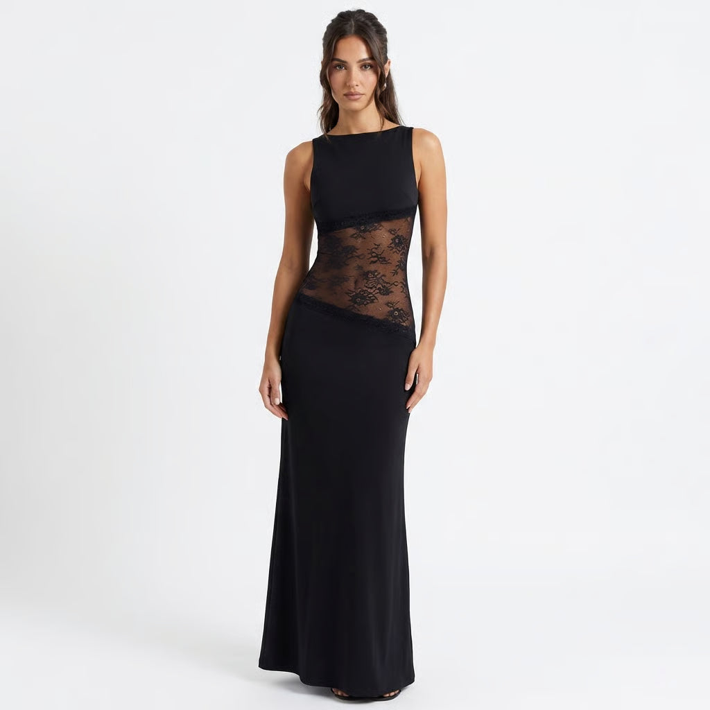 Blair Long Dress – Black