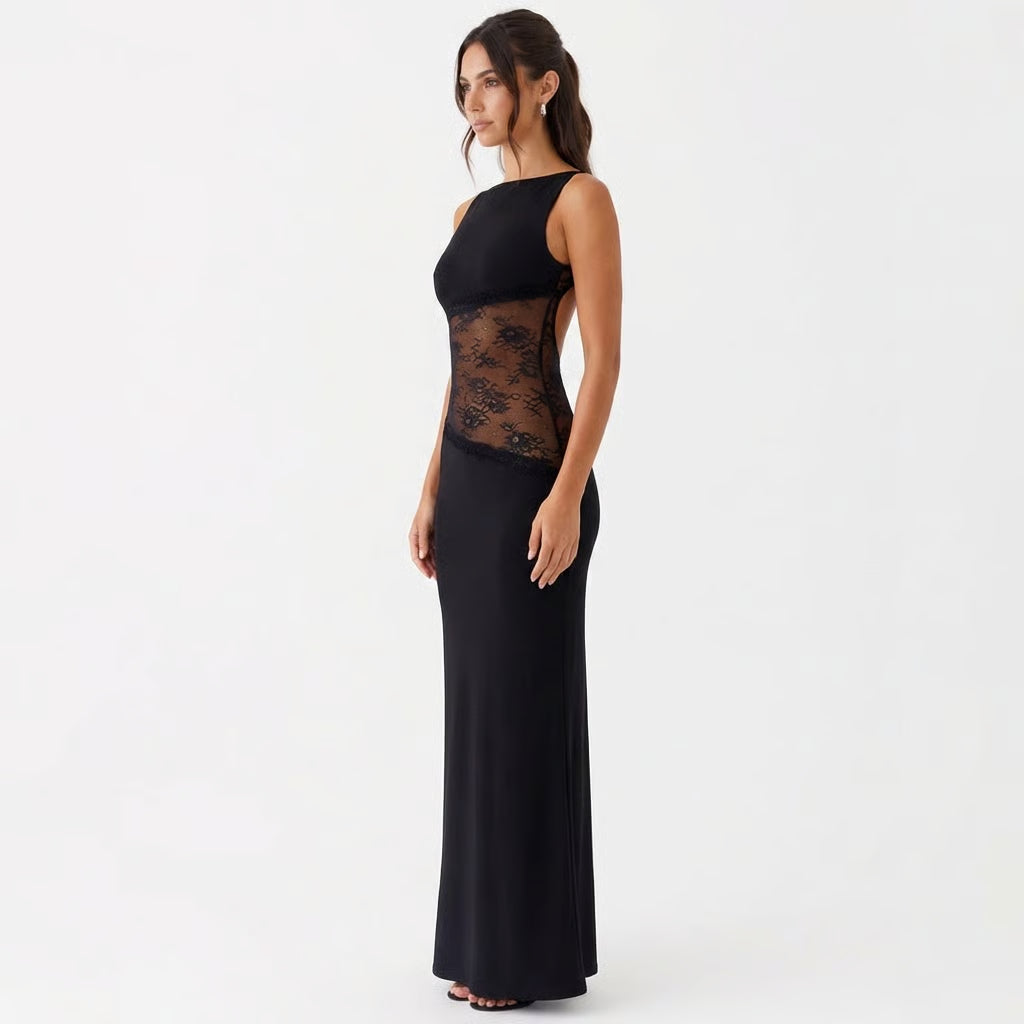 Blair Long Dress – Black
