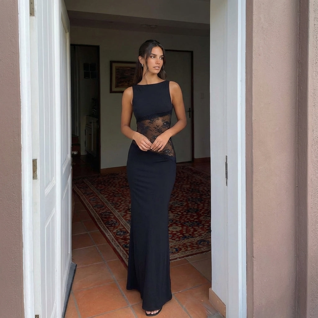 Blair Long Dress – Black