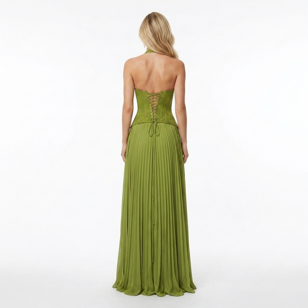 Talia Green Long Dress
