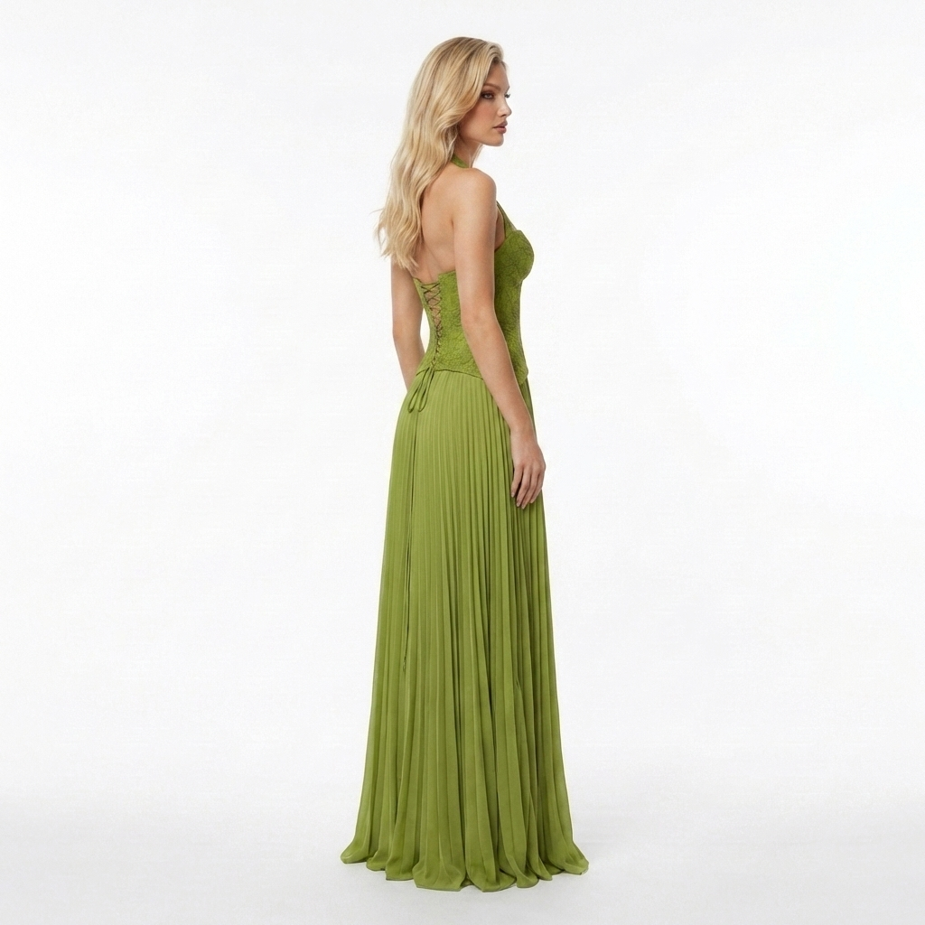 Talia Green Long Dress
