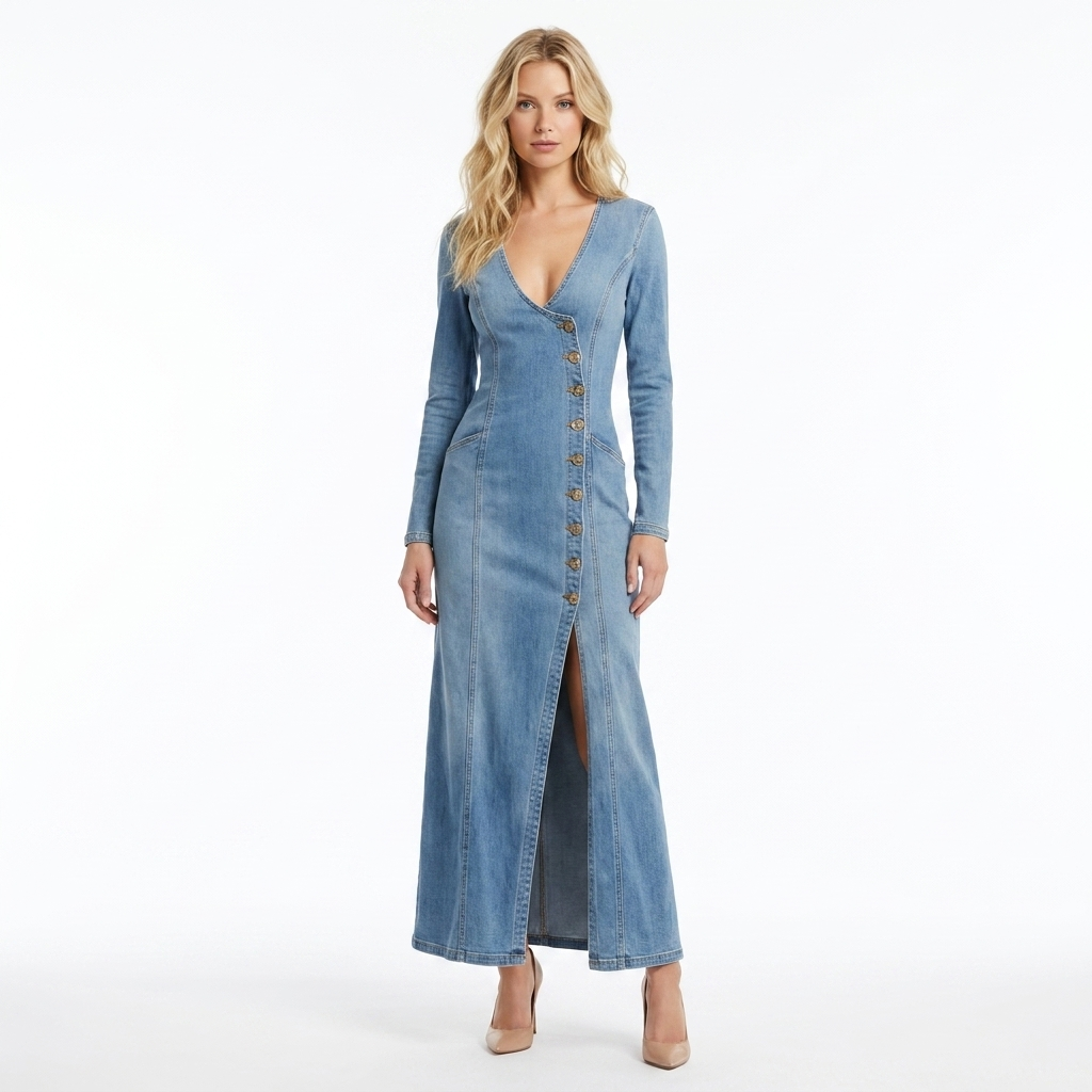 Laurent Jeans Long Dress