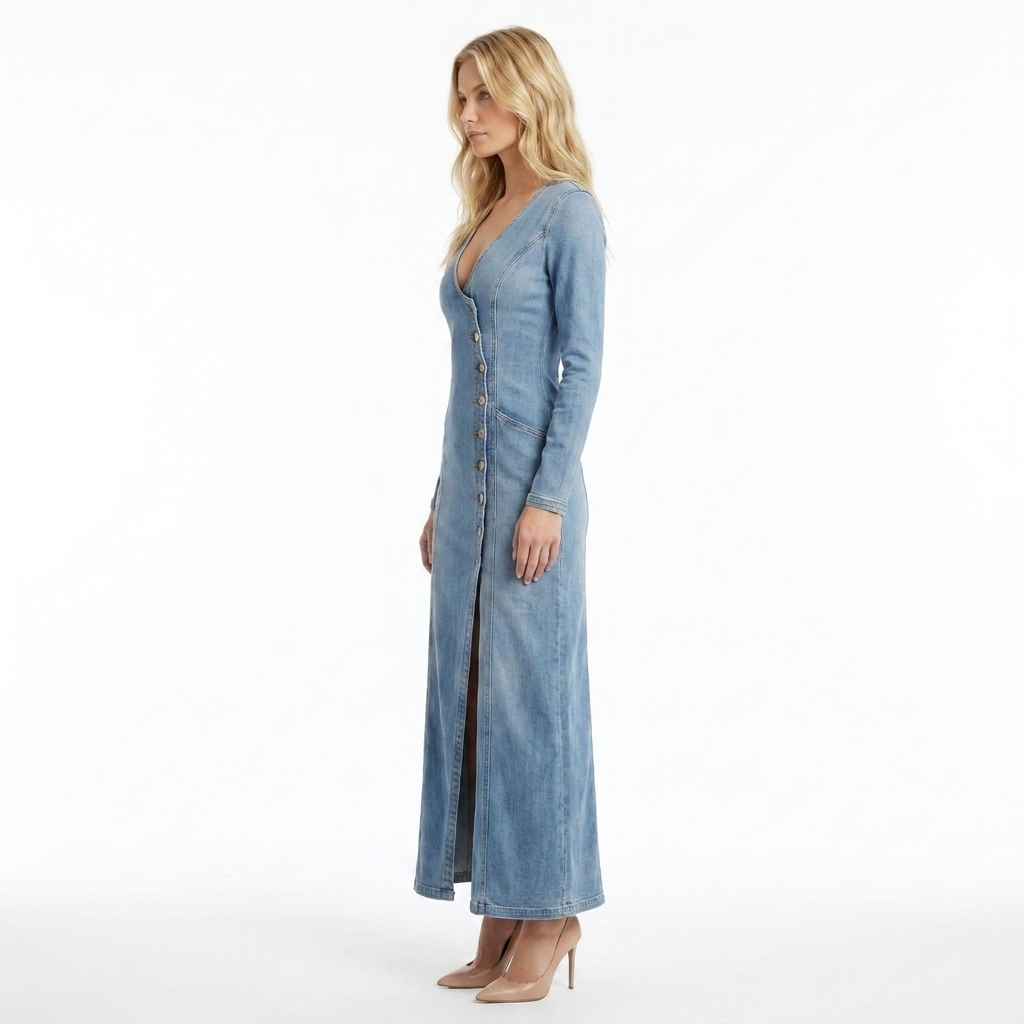 Laurent Jeans Long Dress