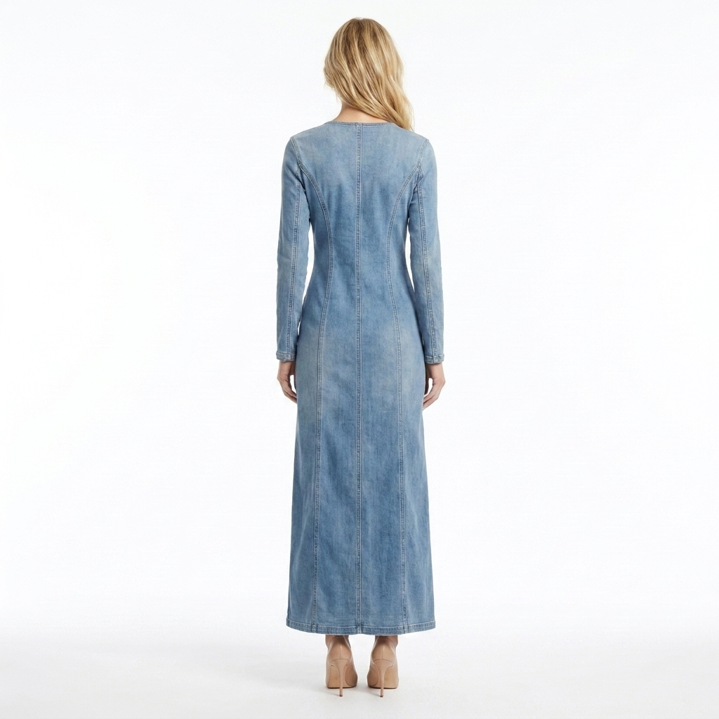 Laurent Jeans Long Dress