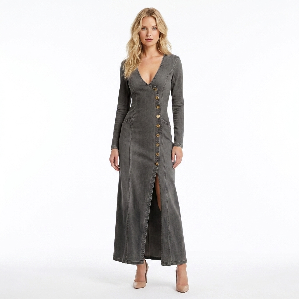 Laurent Jeans Long Dress