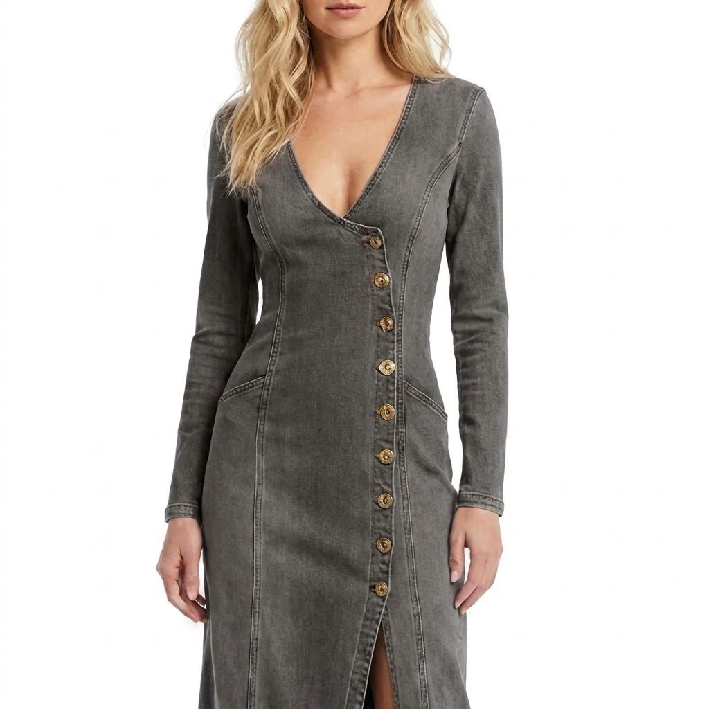 Laurent Jeans Long Dress