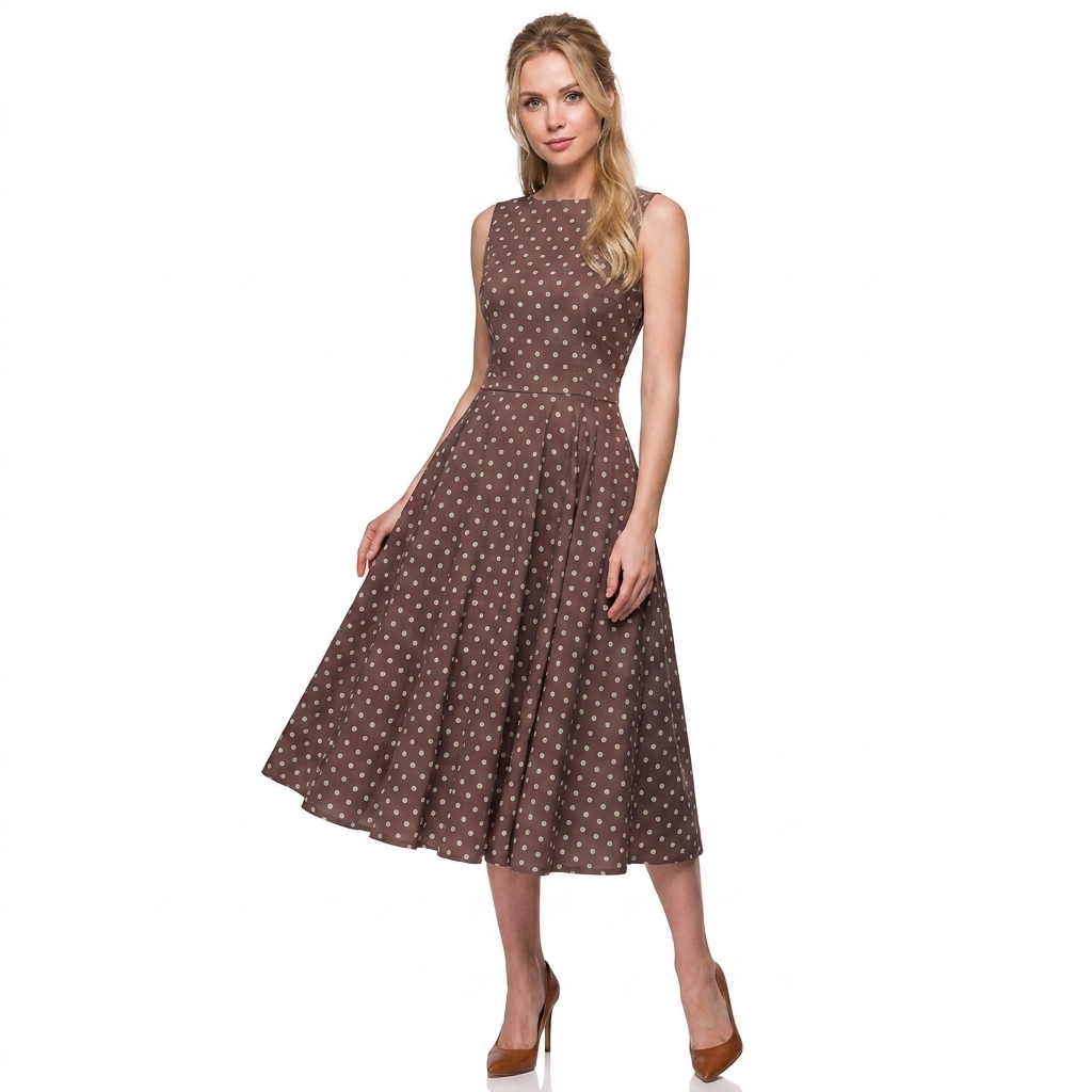 Betty Midi Dress Polka Dot