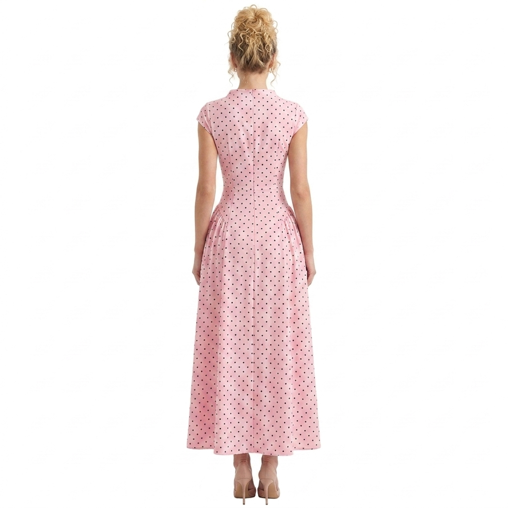 Raven Long Dress Polka Dot