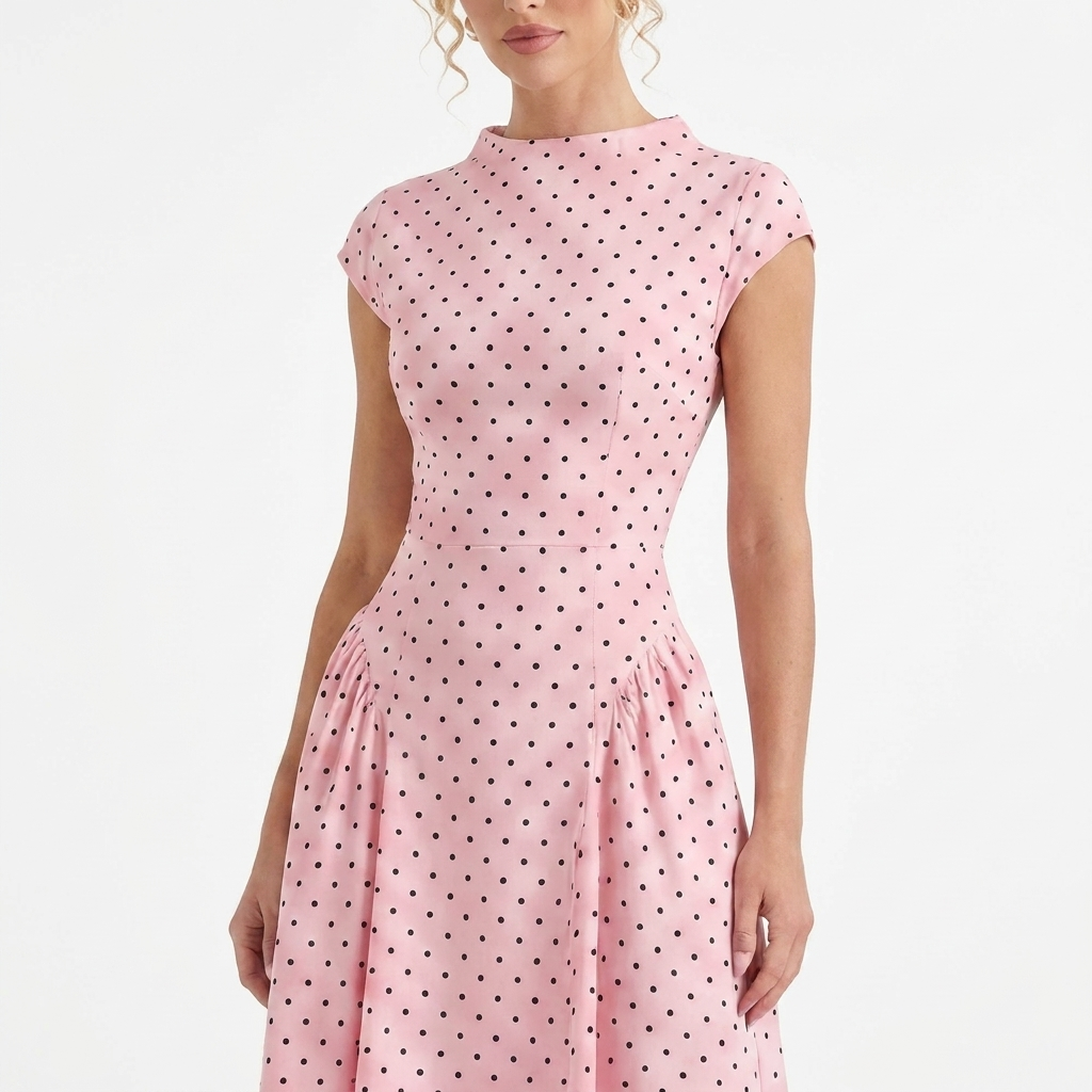 Raven Long Dress Polka Dot