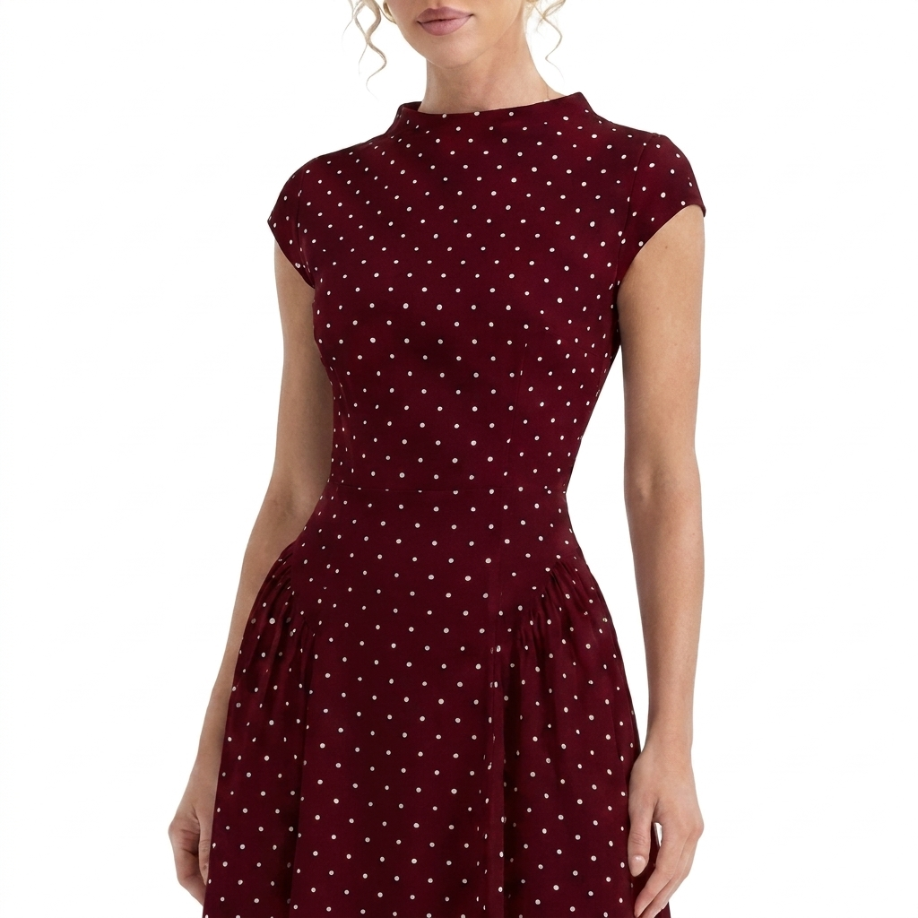 Raven Long Dress Polka Dot