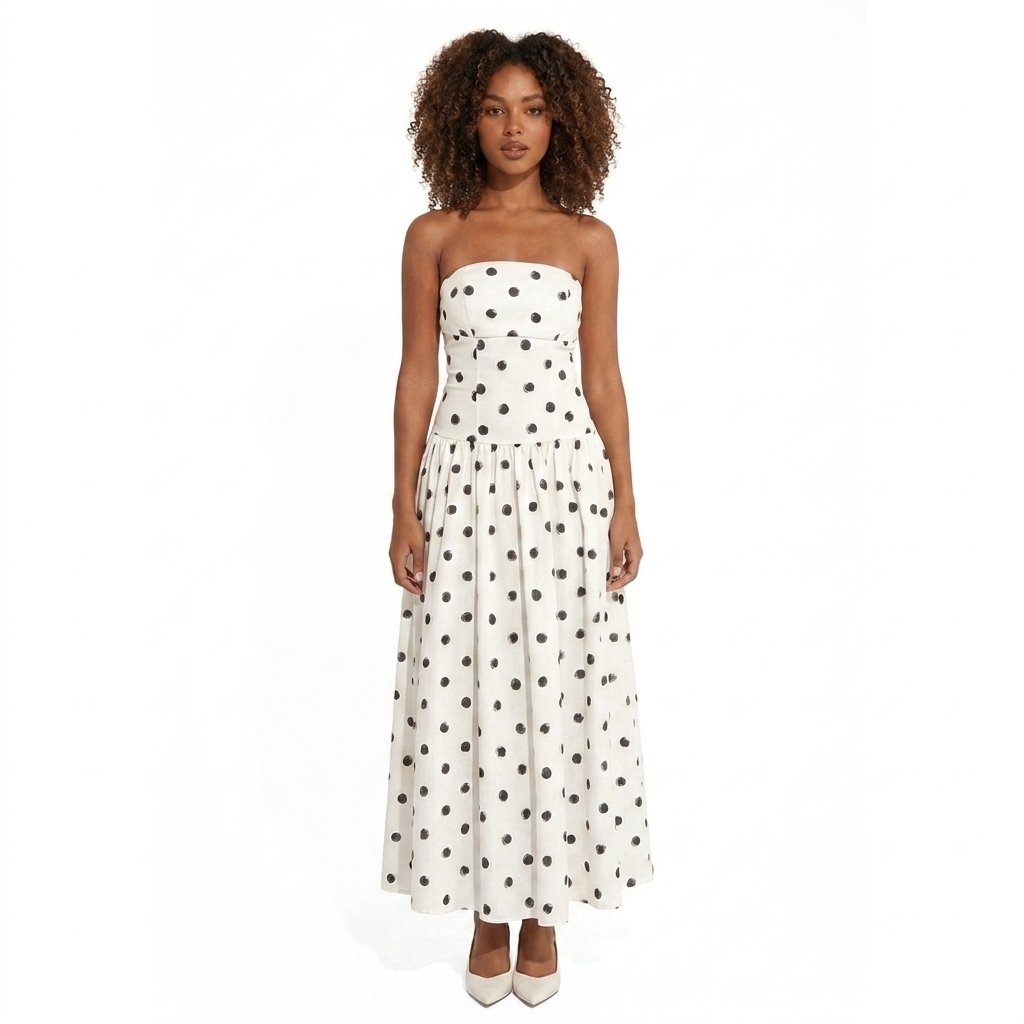Emery Long Dress Polka Dot