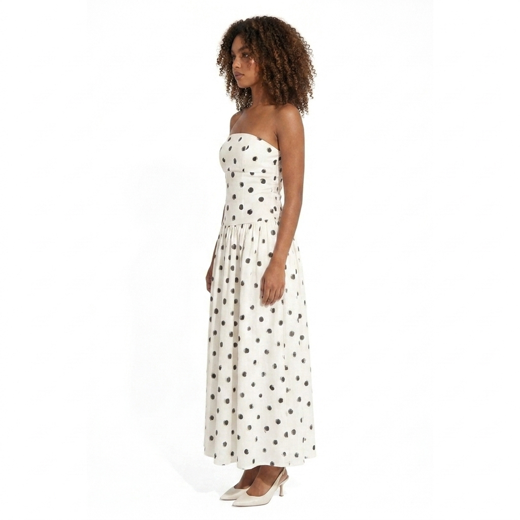 Emery Long Dress Polka Dot