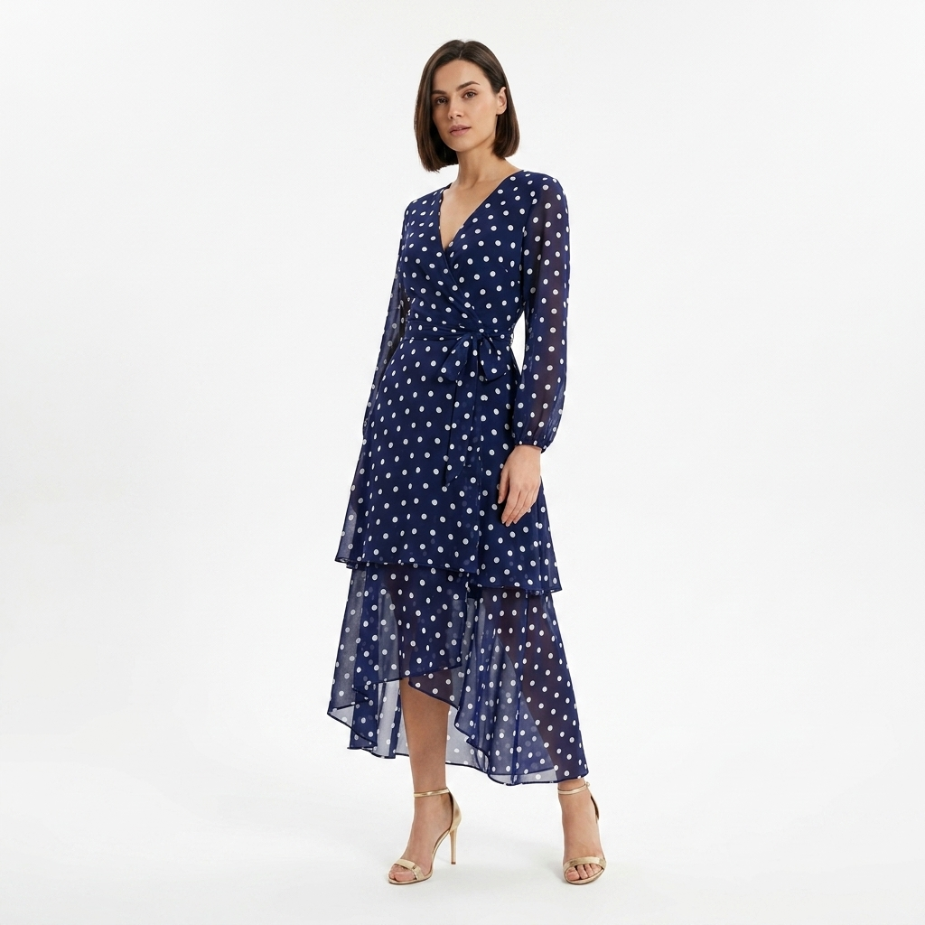 Clover Long Dress Polka Dot