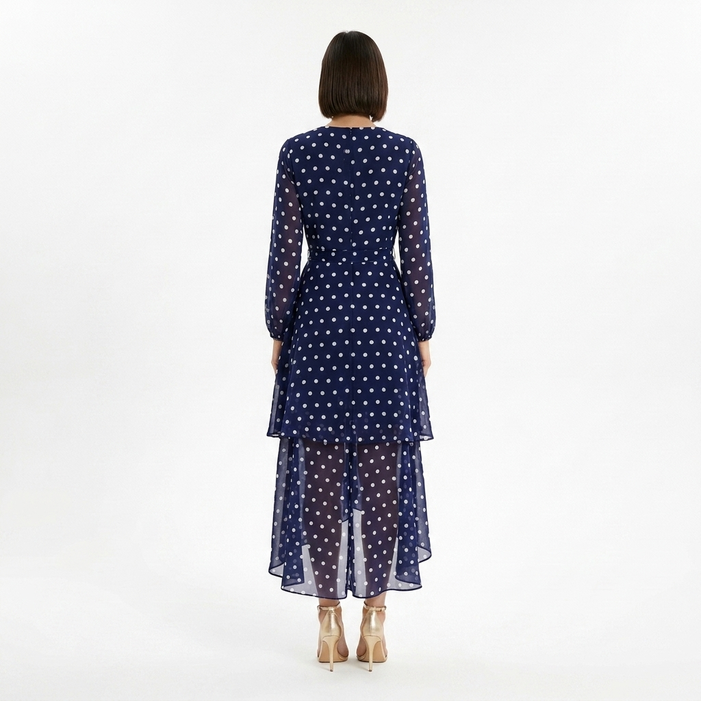 Clover Long Dress Polka Dot