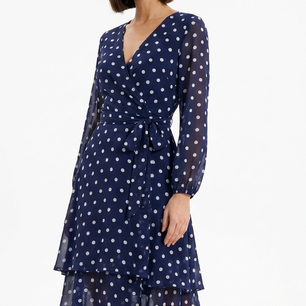 Clover Long Dress Polka Dot