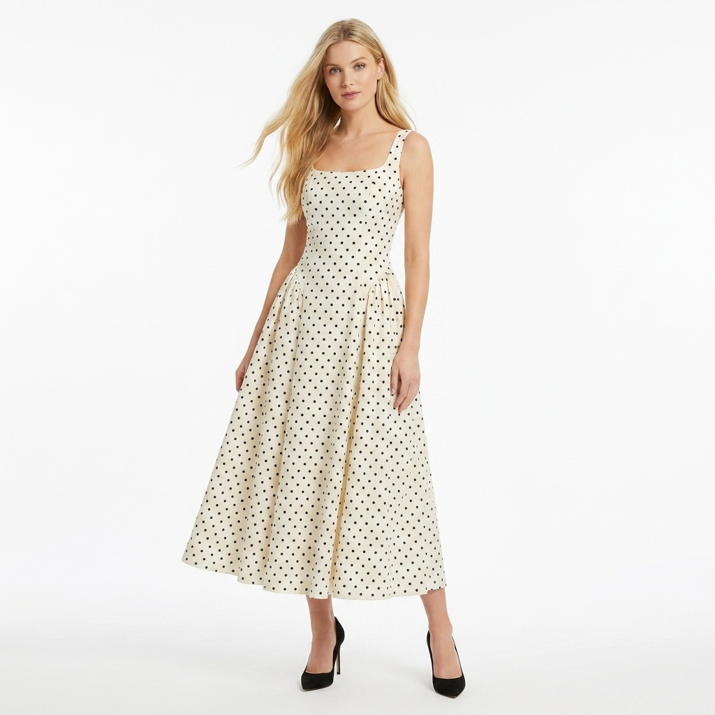 Willow Long Dress Polka Dot