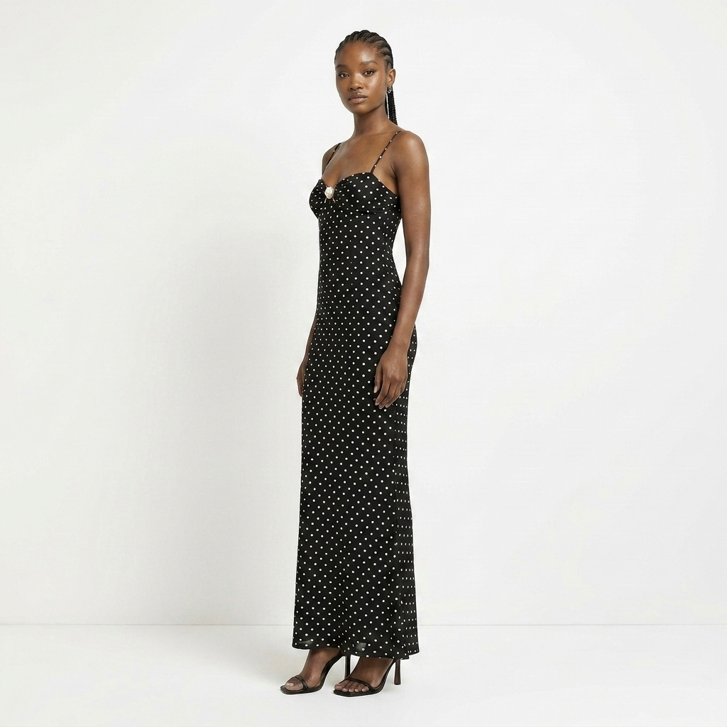 Solange Long Dress Polka Dot