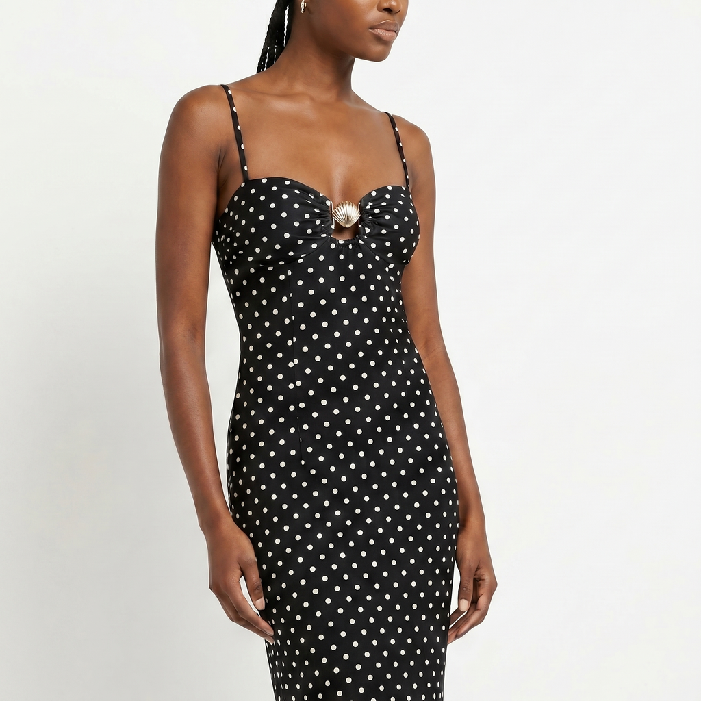 Solange Long Dress Polka Dot