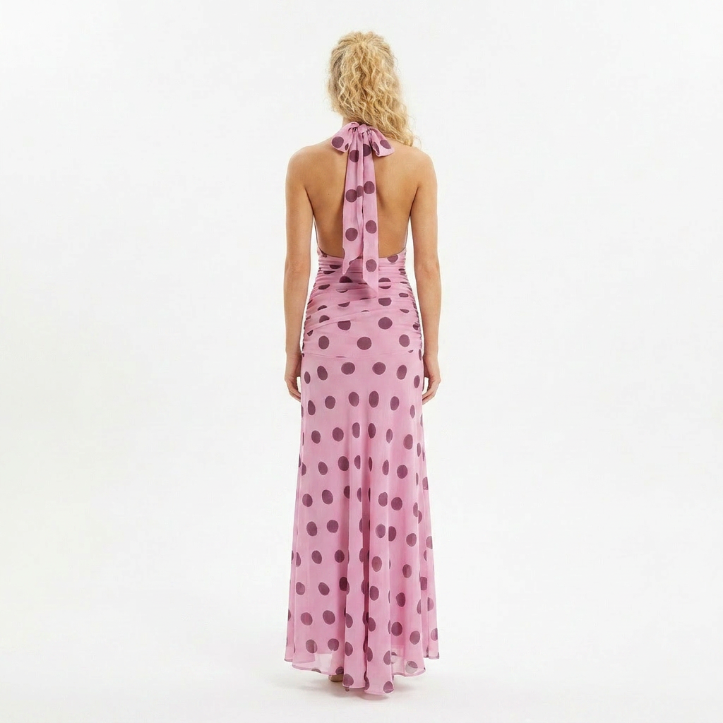 Evelyn Long Dress Polka Dot