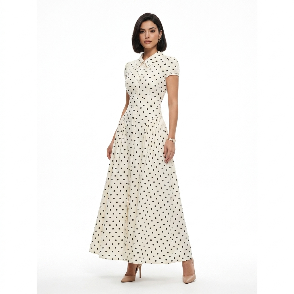 Beatrice Long Dress Polka Dot