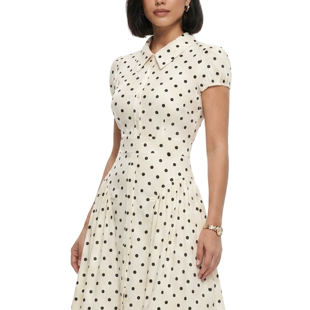 Beatrice Long Dress Polka Dot
