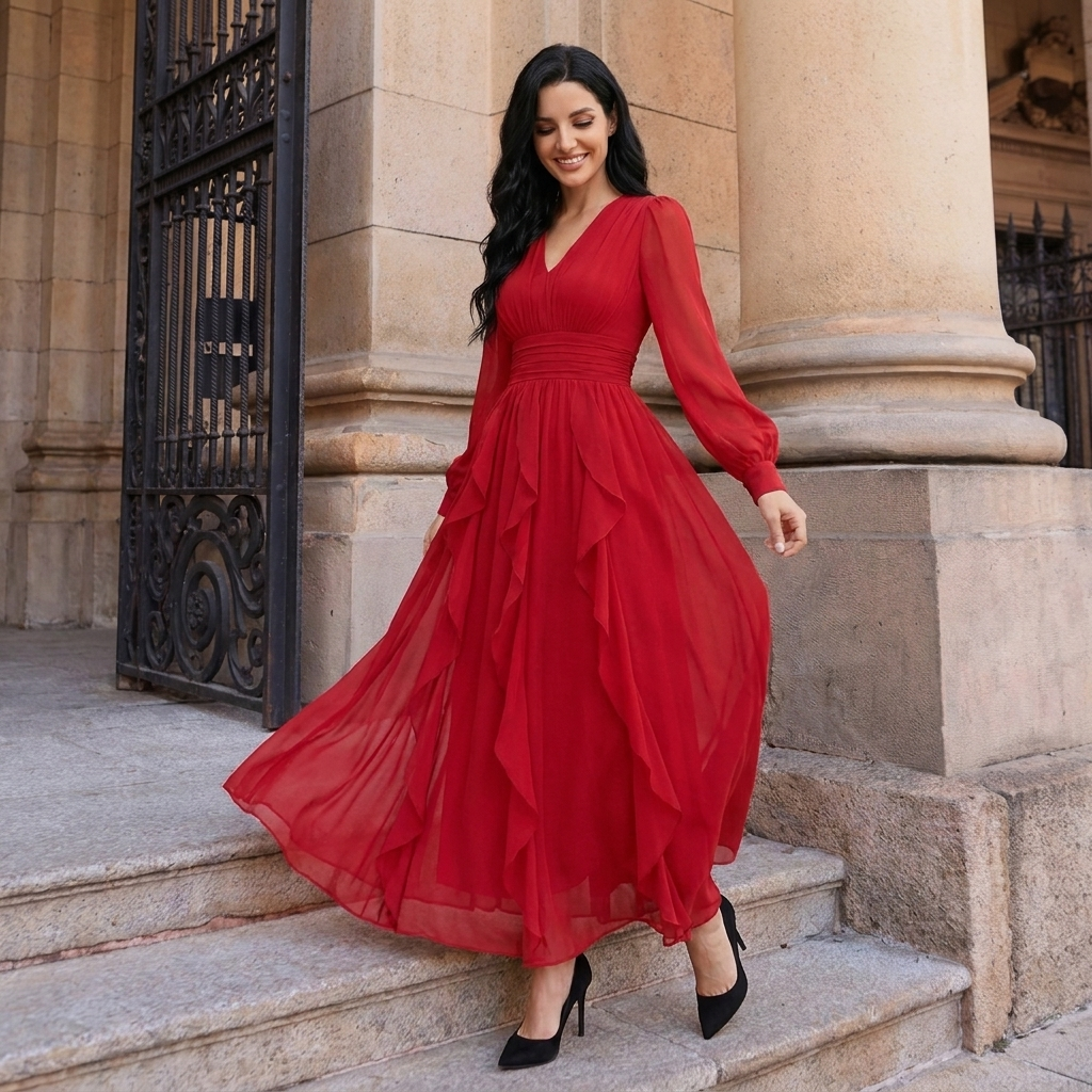 Nívia Long Dress