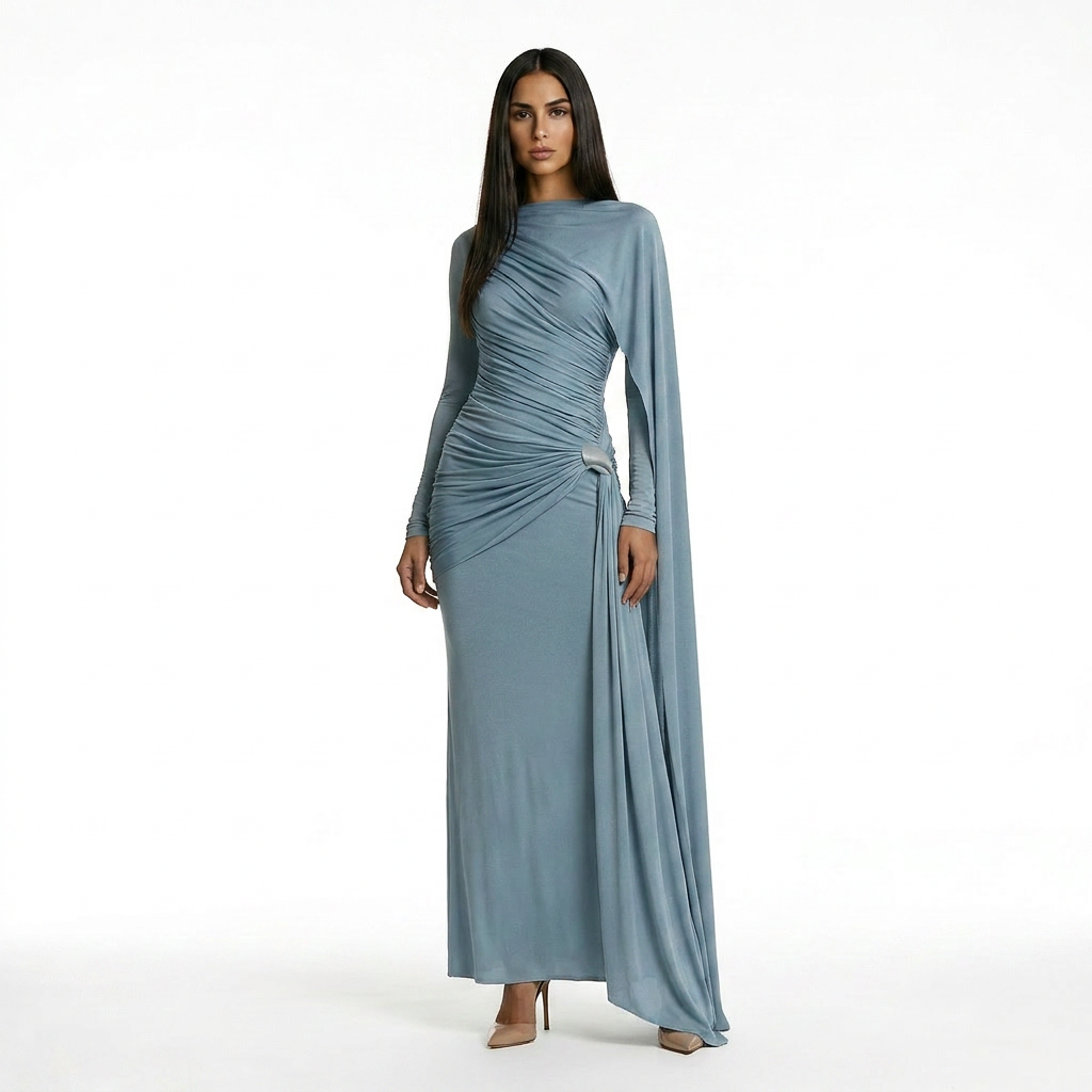 samira long sleeve dress Samira Long Sleeve Beaded Dress