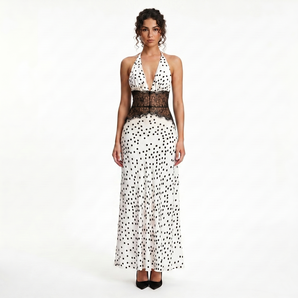 Lavinia Long Dress Polka Dot