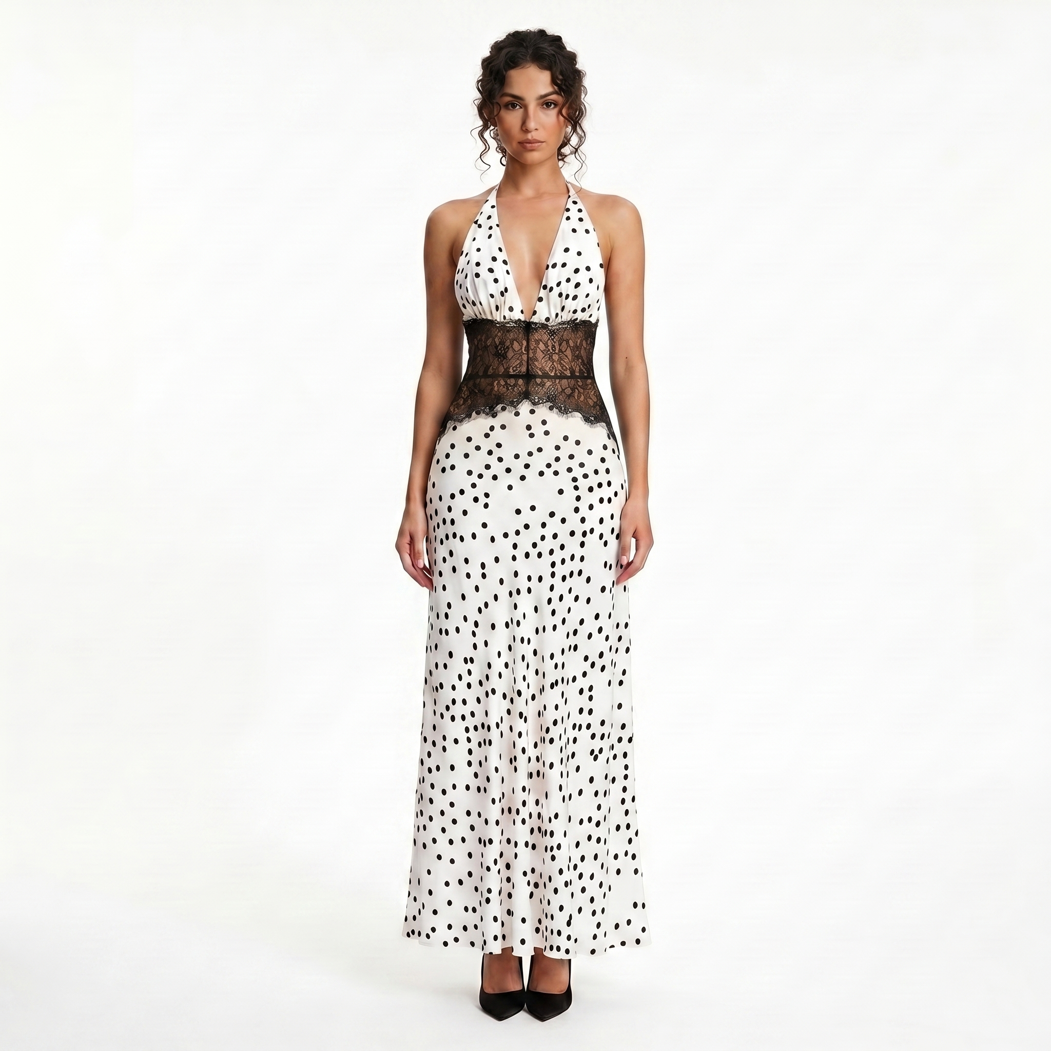 Lavinia Long Dress Polka Dot