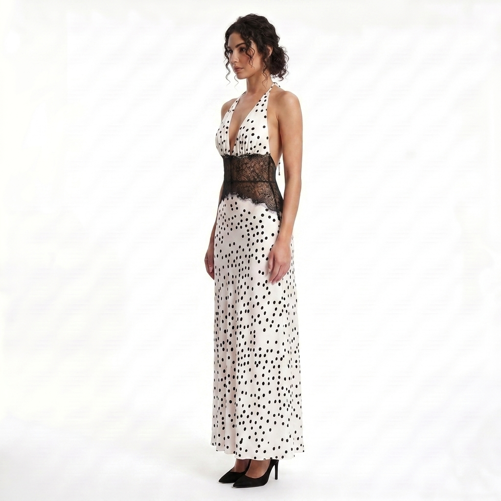 Lavinia Long Dress Polka Dot