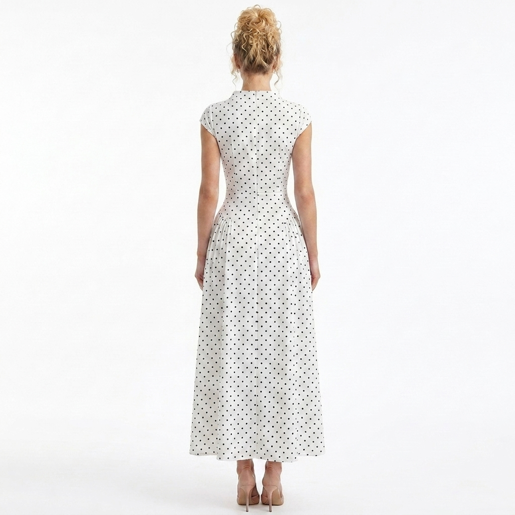 Raven Long Dress Polka Dot