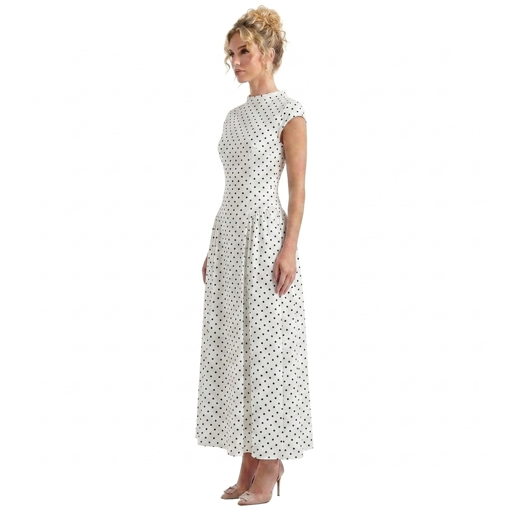 Raven Long Dress Polka Dot