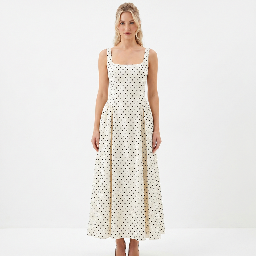 Willow Long Dress Polka Dot