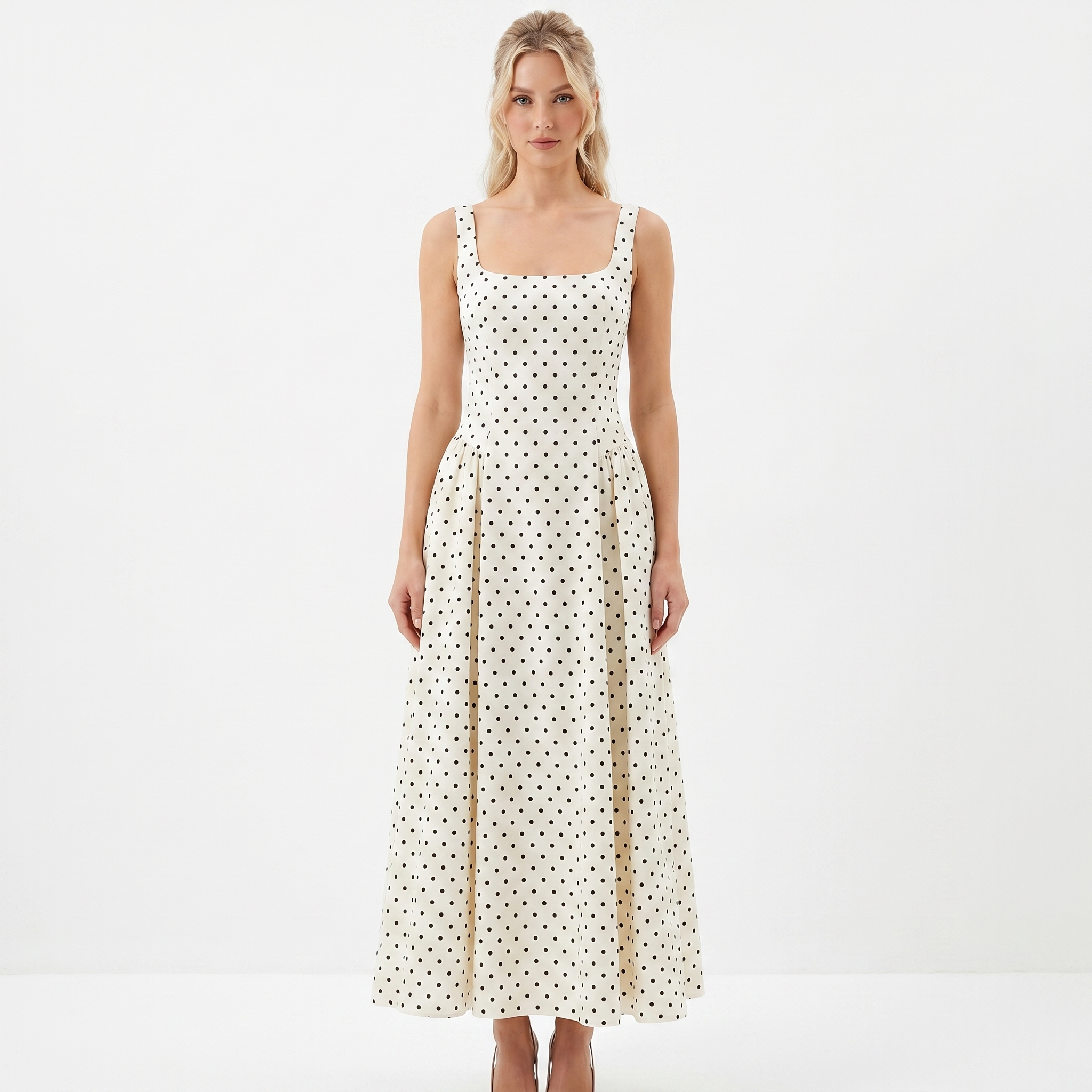 Willow Long Dress Polka Dot