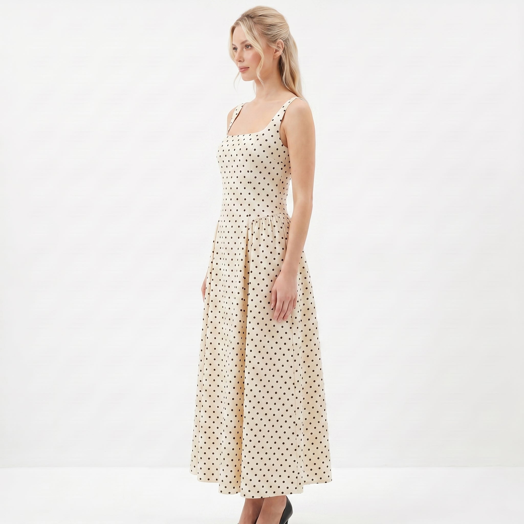 Willow Long Dress Polka Dot