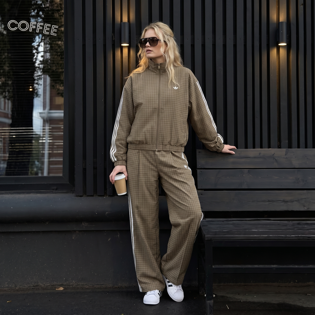 Checks Track Top Set — Jacket & Pants