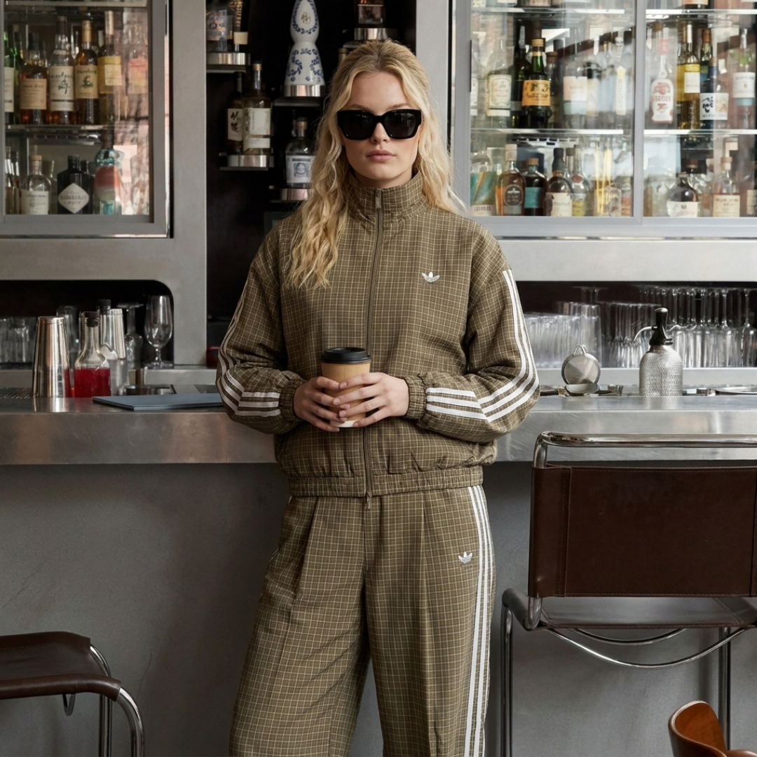 Checks Track Top Set — Jacket & Pants